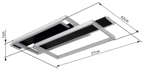 Globo 67187-40 - LED Mennyezeti lámpa FINNLEY LED/40W/230V 62x27 cm