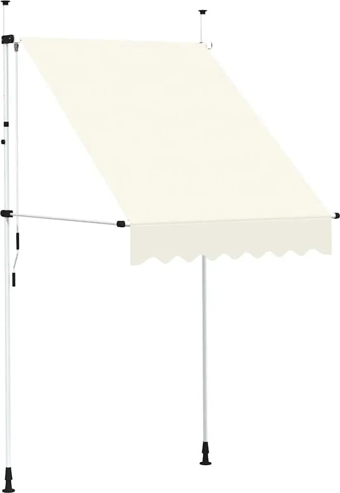 vidaXL kézzel feltekerhető napellenző krém, 150 cm