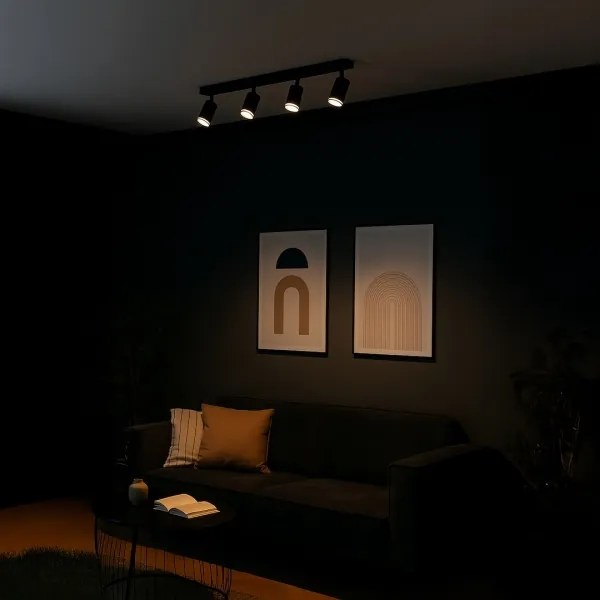 PIPE spotlámpa 4xGU10/10W/230V fekete