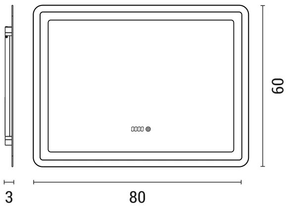 LED Fürdőszobai tükör háttérvilágítással LED/20W/230V 4000K IP44