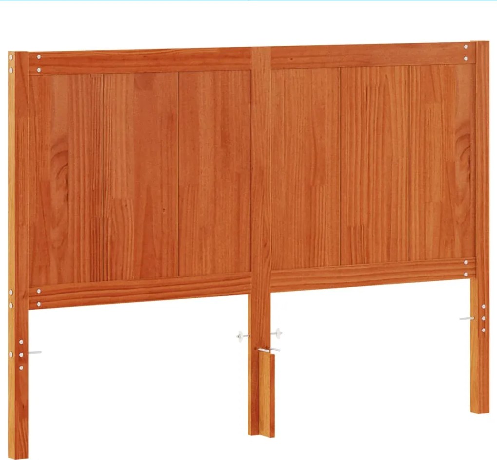 vidaXL viaszbarna tömör fenyőfa fejtámla 135 cm