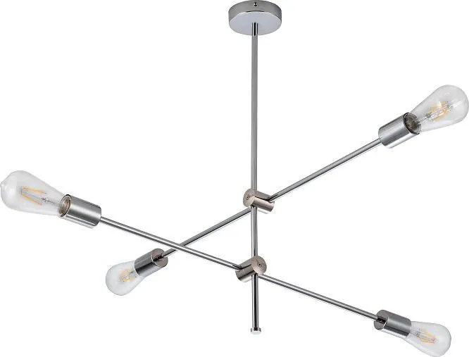 POLUX 318107 MORA Többágú Függesztett Lámpa Króm E27 IP20