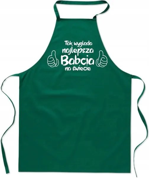 Konyhai Kötény zöld Legjobb Nagymama Ajándék FA_441_z