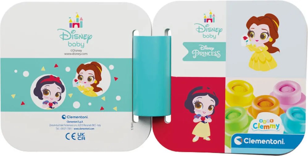Disney Hercegnők Clemmy Snow White and Belle építőkocka szett könyvvel Clementoni