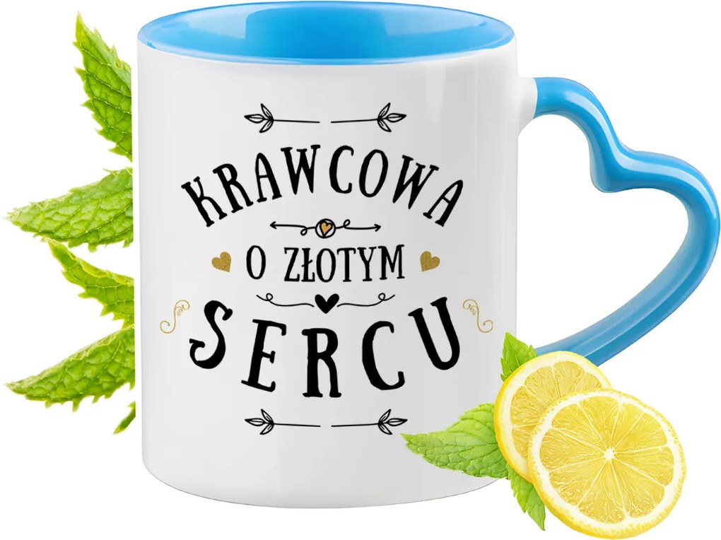 Varrónőnek Kék Bögre Szív Alakú Füllel Ajándék