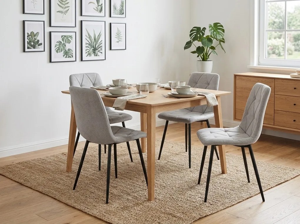 LIBRA PLATINUM GREY szürke szék fekete lábakkal