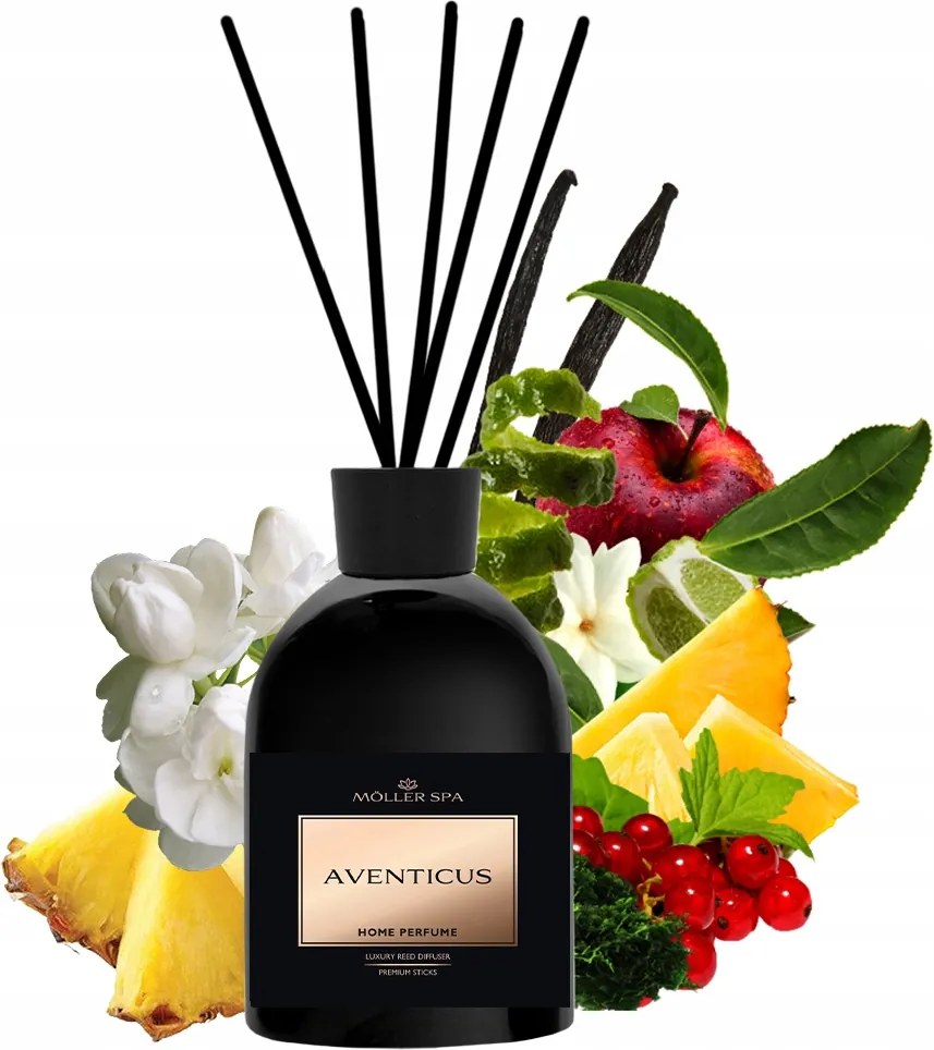Aventus Aroma diffúzor 250ml pálcikák Luxus és tartós illat otthonra
