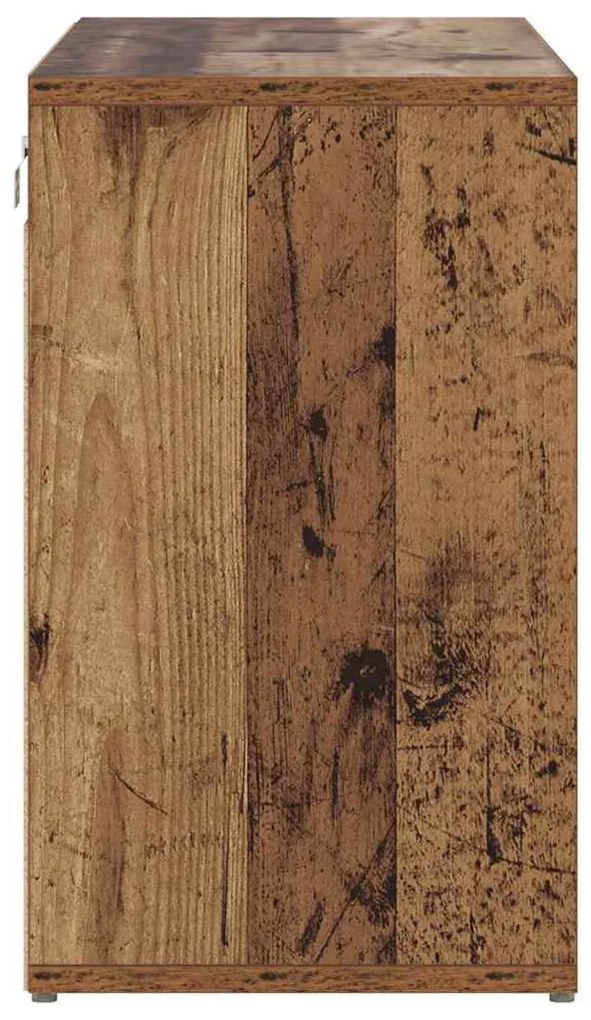Cipősszekrény polcokkal Régi fa 77.5 x 30 x 51 cm Faanyag