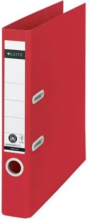 Iratrendező, 50 mm, A4, karton, újrahasznosított, LEITZ 180 Recycle, piros (E10190025)