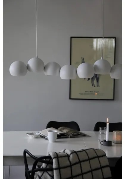 Markslöjd 108859 - Csillár zsinóron CUPOLO 7xE14/40W/230V fehér