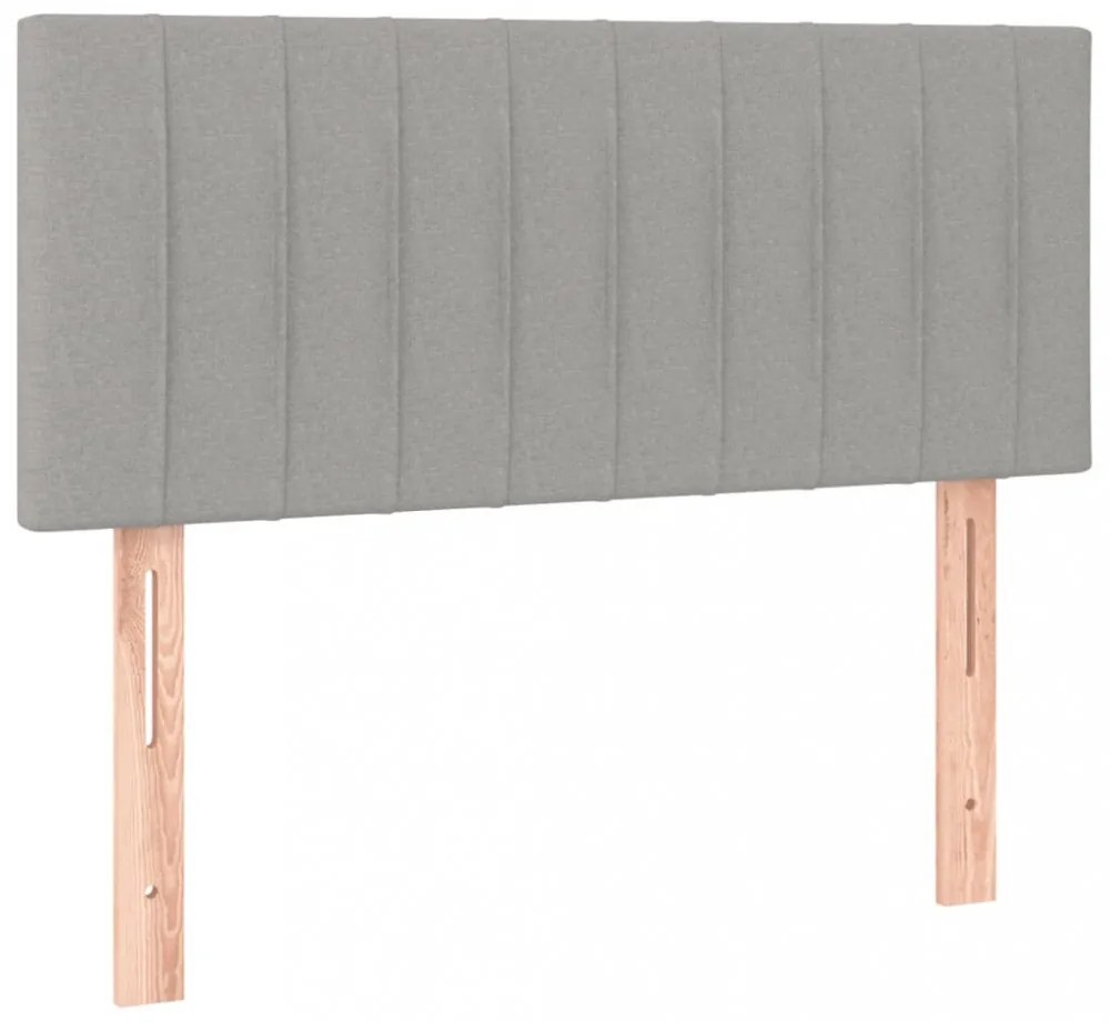 világosszürke szövet LED-es fejtámla 80 x 5 x 78/88 cm