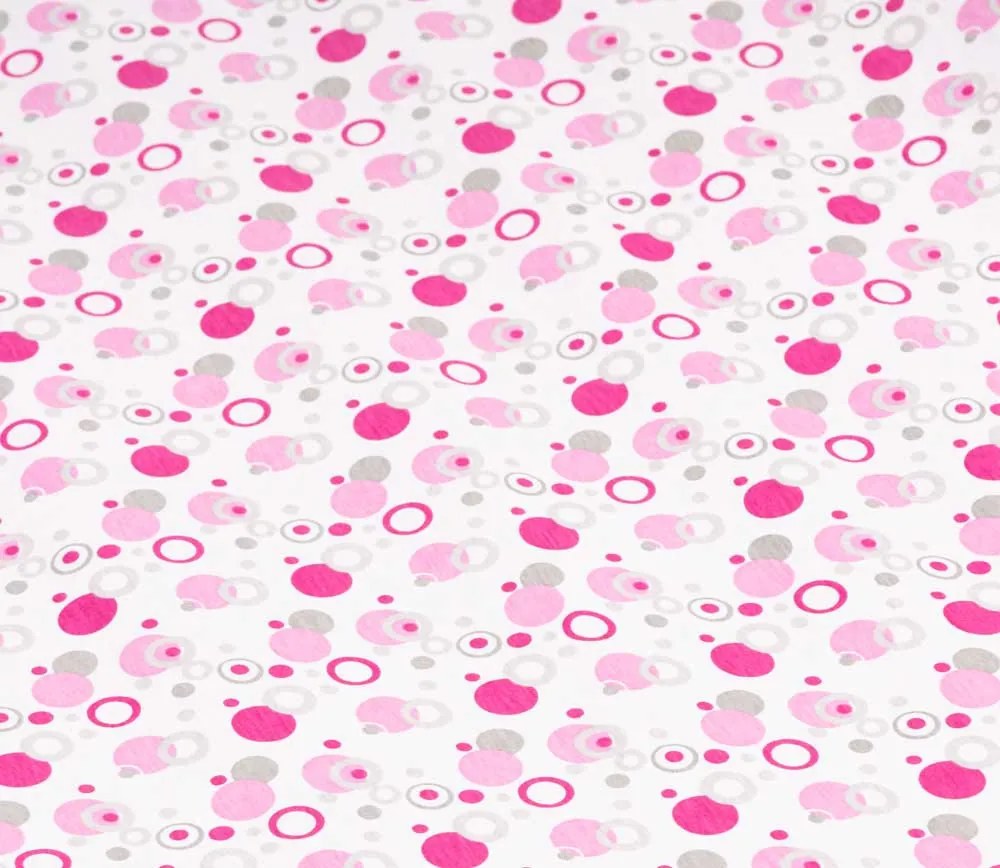 Moni ASTI Óvodai lepedő végnyomott 135x60cm V PINK KARIKÁS