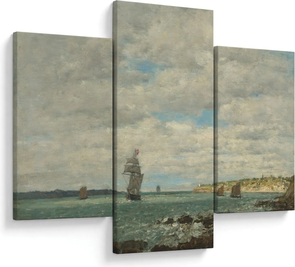 Kép - Eugène Boudin, Coast of Brittany, reprodukciók (90x60 cm)