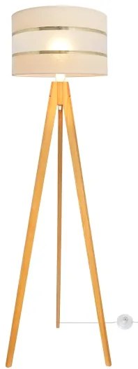 Állólámpa HELEN 1xE27/15W/230V krém/arany/tölgy