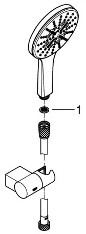 GROHE 26580000 - RAINSHOWER SMARTACTIVE 130 kézi zuhanyszett 1500 mm króm