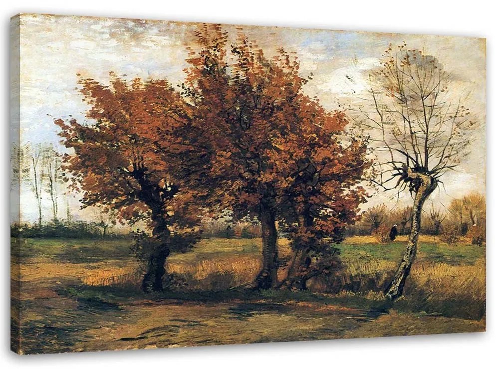 Gario Vászonkép Őszi táj négy fával - Vincent van Gogh, reprodukció Méret: 120 x 80 cm