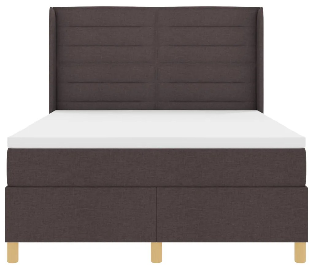 Boxspringágy Matraceval Sötétbarna 140x190 cm Szövet