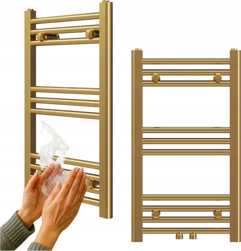 Fürdőszobai radiátor modern létra Arany 70x40 cm Raven