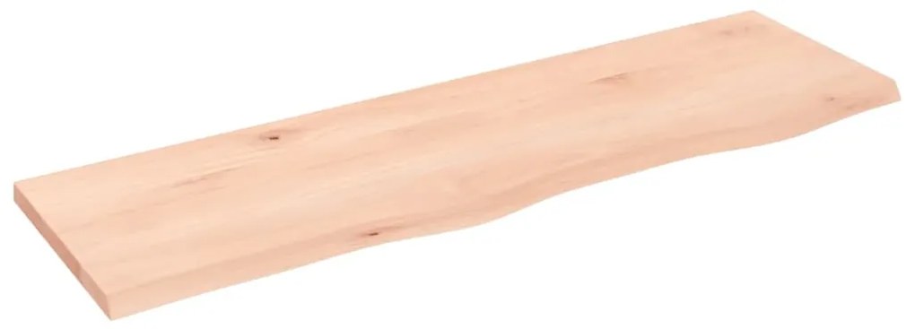 kezeletlen tömör tölgyfa fali polc 100x30x2 cm