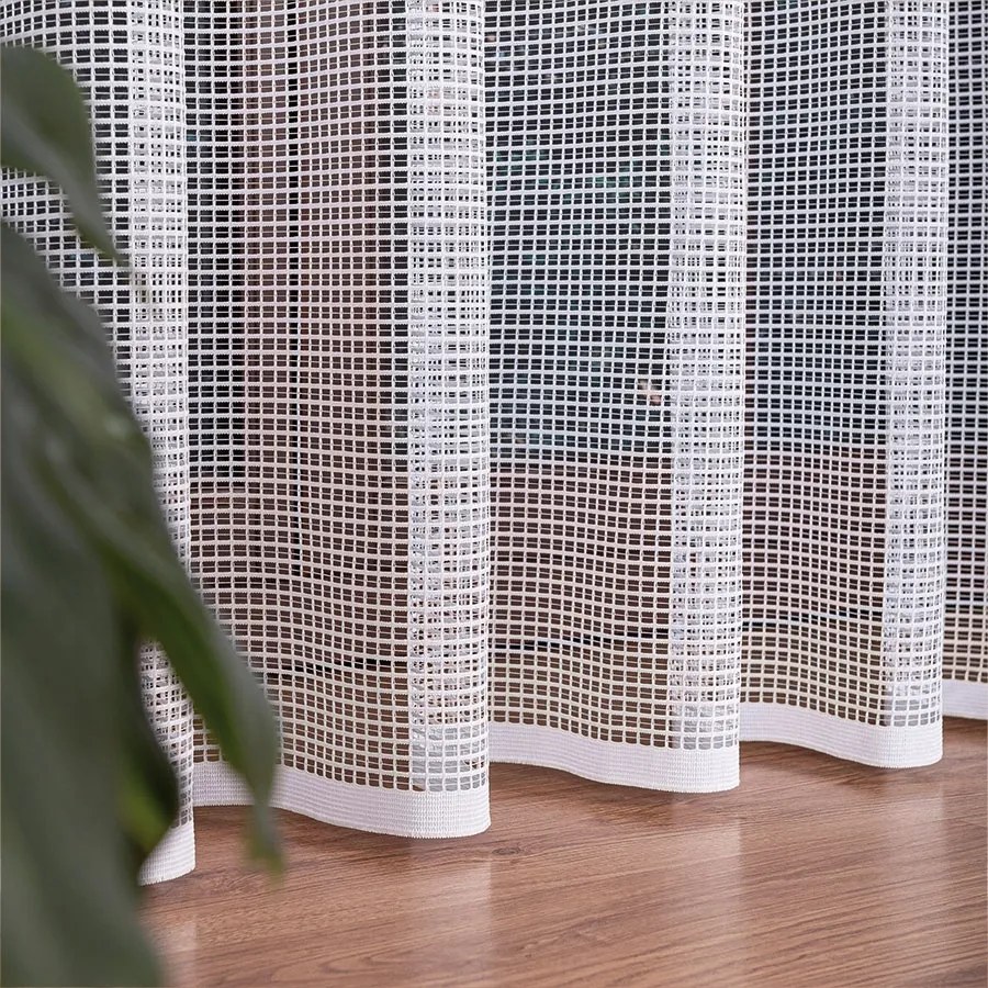 Mg Függöny vastag háló 44276 Fehér 200x180cm Kész Szalaggal M