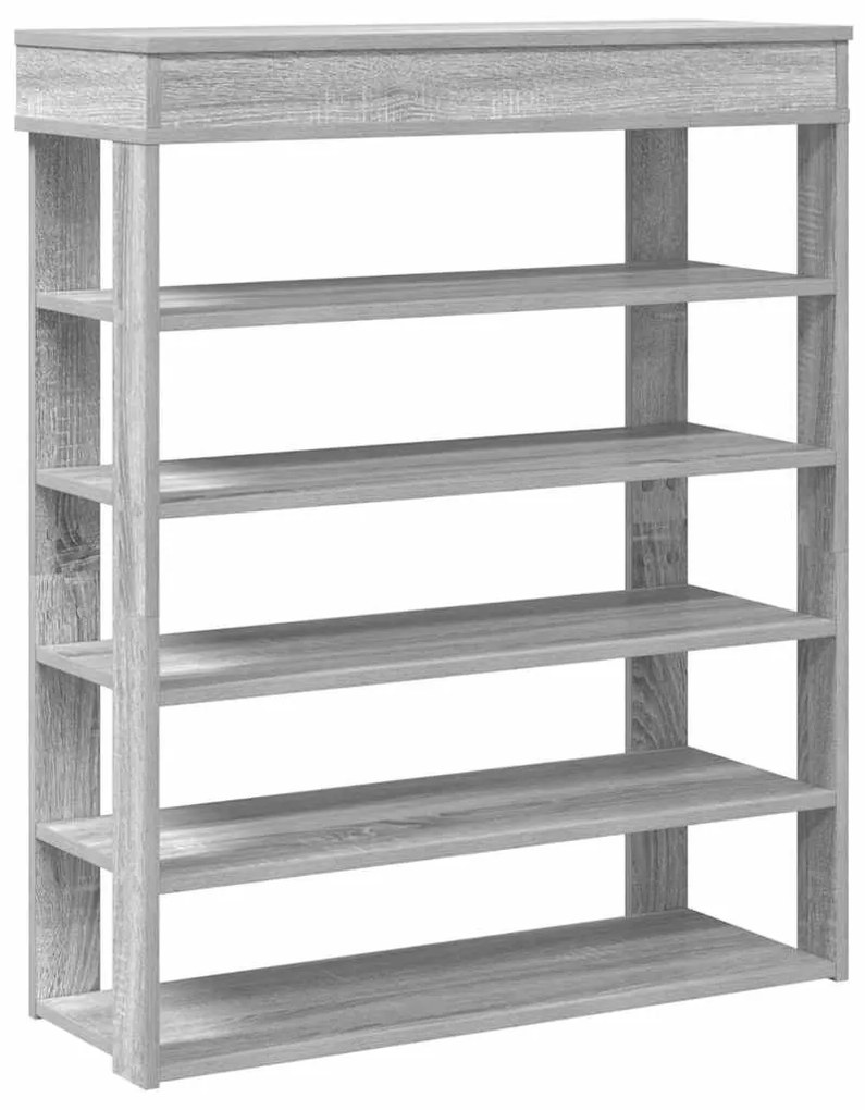 szürke sonoma színű szerelt fa cipőtartó 80x30x98 cm