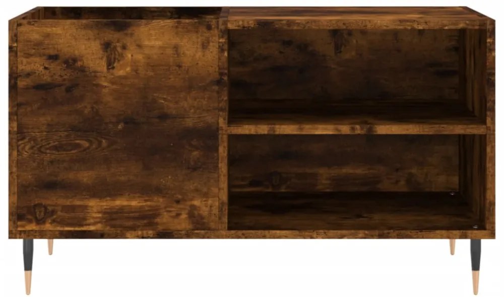 füstös tölgy színű szerelt fa hanglemezszekrény 85x38x48 cm