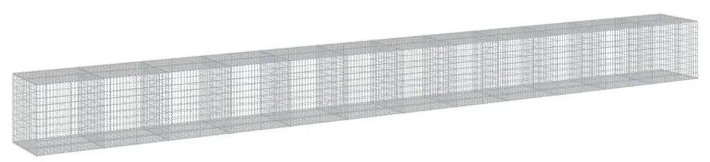 horganyzott vas gabion kosár fedéllel 1200 x 100 x 100 cm