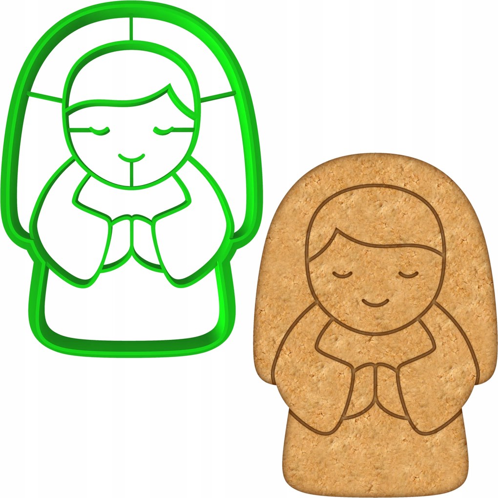 Karácsonyi Mézeskalács Forma Karácsonyra Mária 8cm