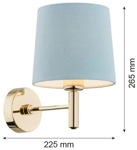 Argon 4347 - Fali lámpa PONTE 1xE27/15W/230V szürke/réz