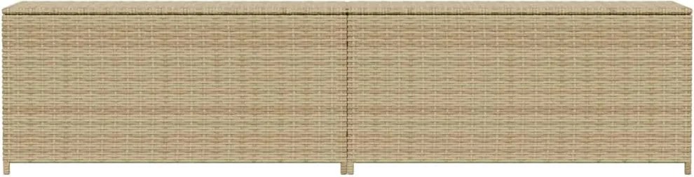 vidaXL vegyes bézs polyrattan kerti tárolóláda 469 L