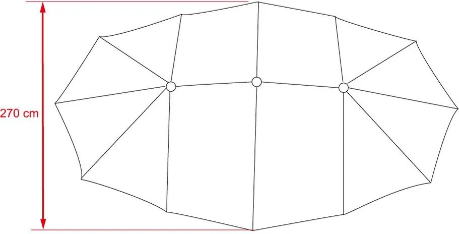 Avenberg FUGAS Dupla napernyő - szürke