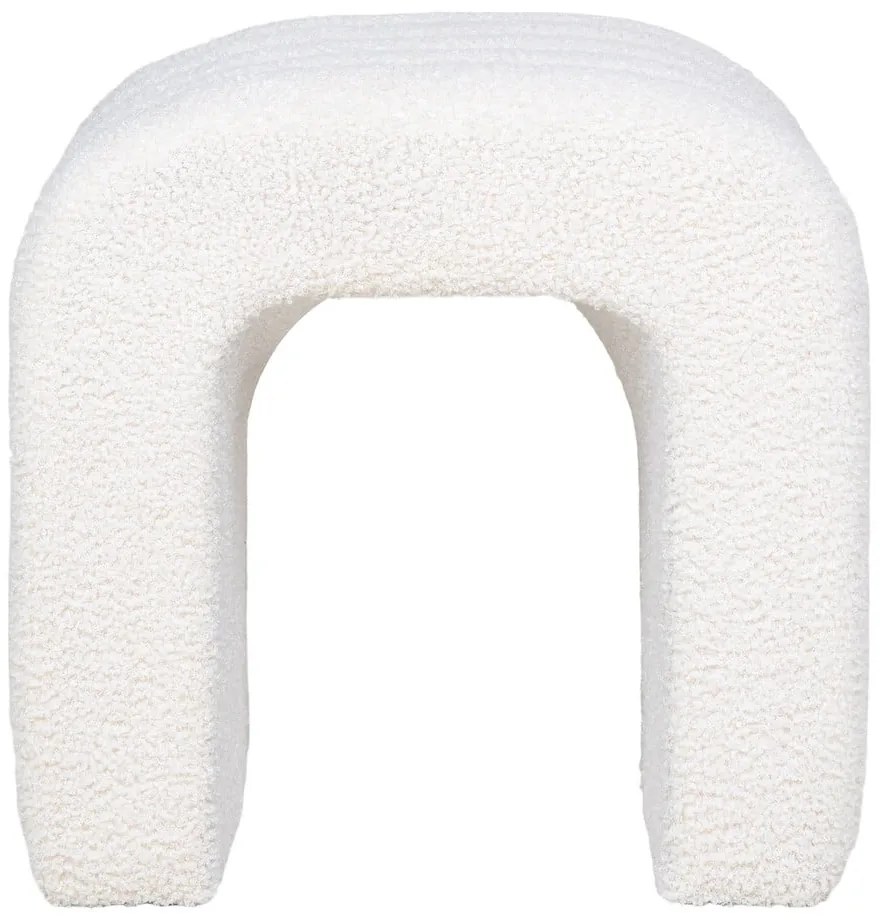 Fehér buklé puff Colma – House Nordic