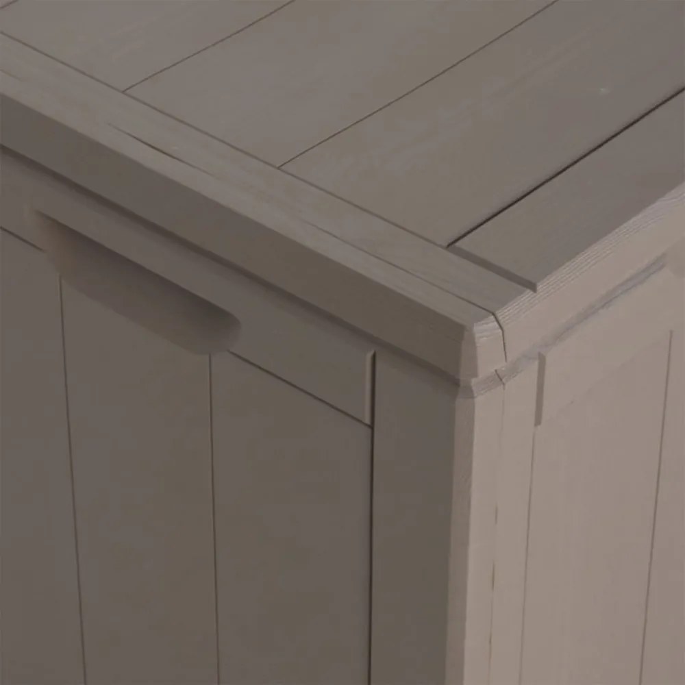 barna PP fa hatású kerti tárolóláda 270 L