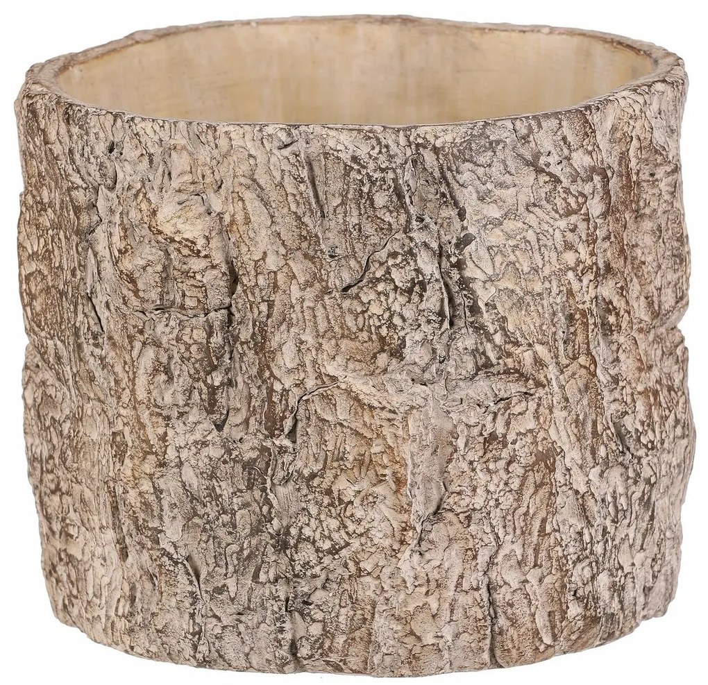 Virágcsomagolás fa kérget utánzó, 21 x 21 x 17 cm,beton, 21 cm
