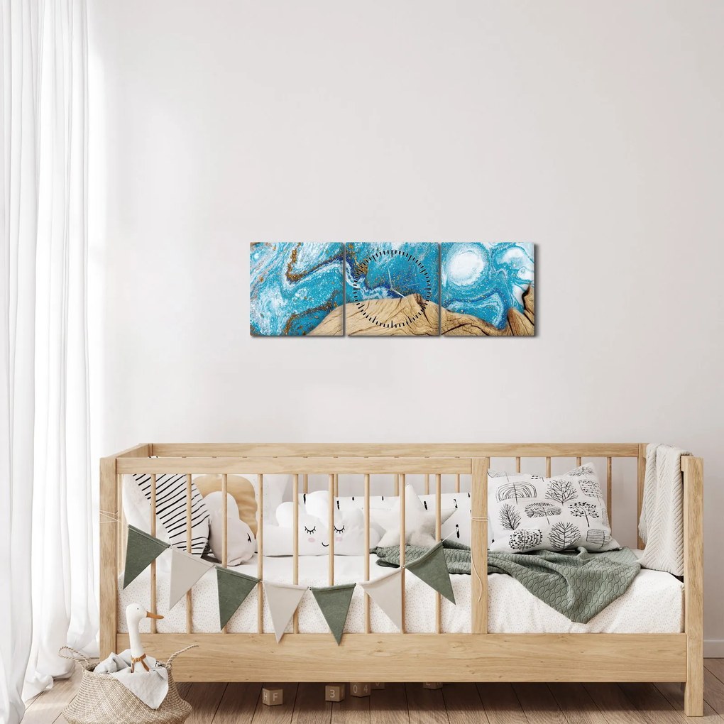 Kép - Fa (órával) (90x30 cm)