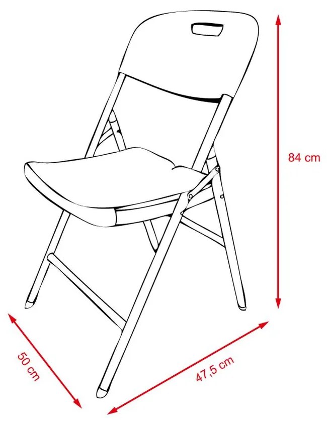 BERLIN Összecsukható catering/kempingszék szett - 6db