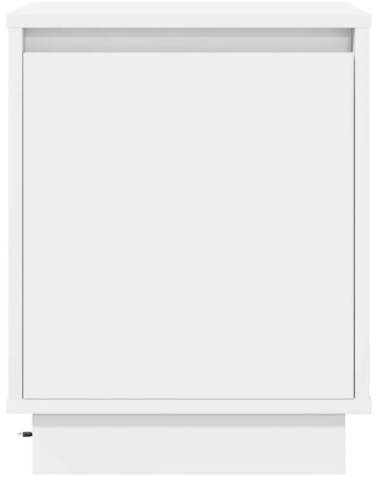 LED világítással ellátott éjjeli szekrények 2 db Fehér 39x34,5x50 cm