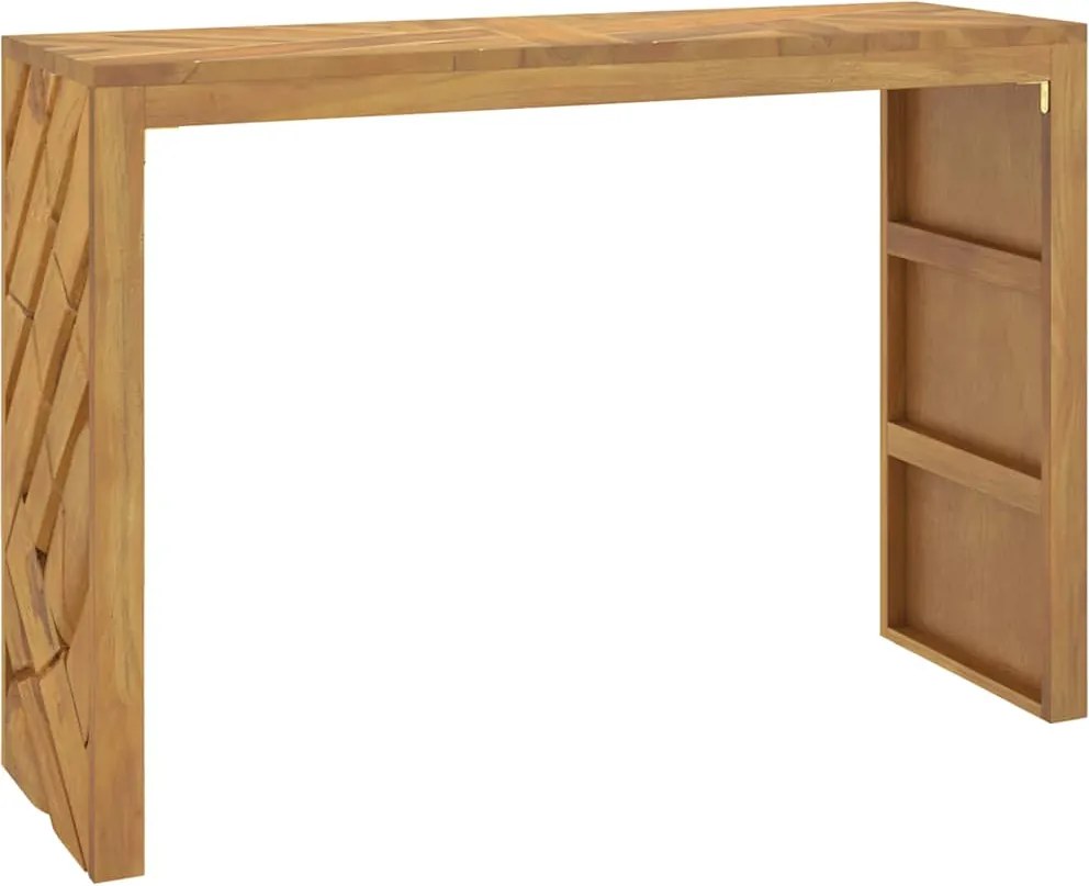 vidaXL konzolasztal 110x35x75 cm tömör fa teakfa
