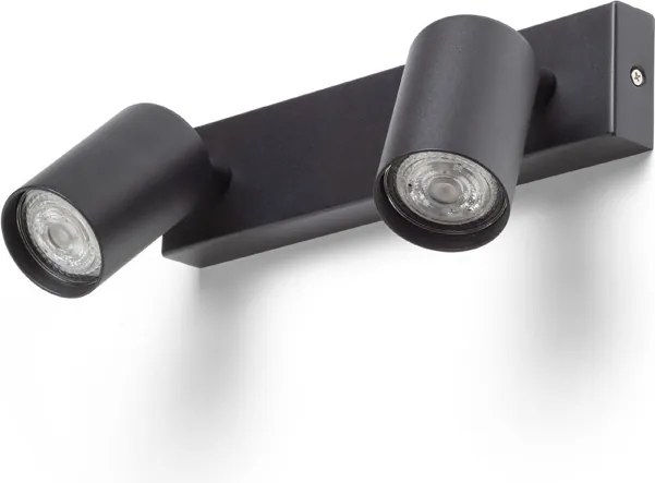 RENDL DUDE II felületre szerelhető fekete 230V LED GU10 2x9W