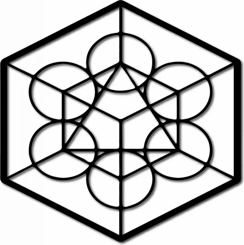 Fából készült geometriai festmény a betakarítás falán