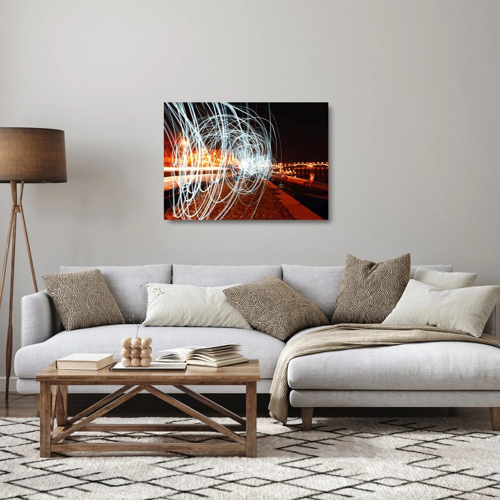 A fényhullámok képe (üvegen) (70x50 cm)