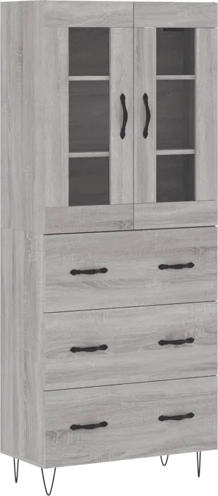 vidaXL szürke sonoma szerelt fa magasszekrény 69,5 x 34 x 180 cm