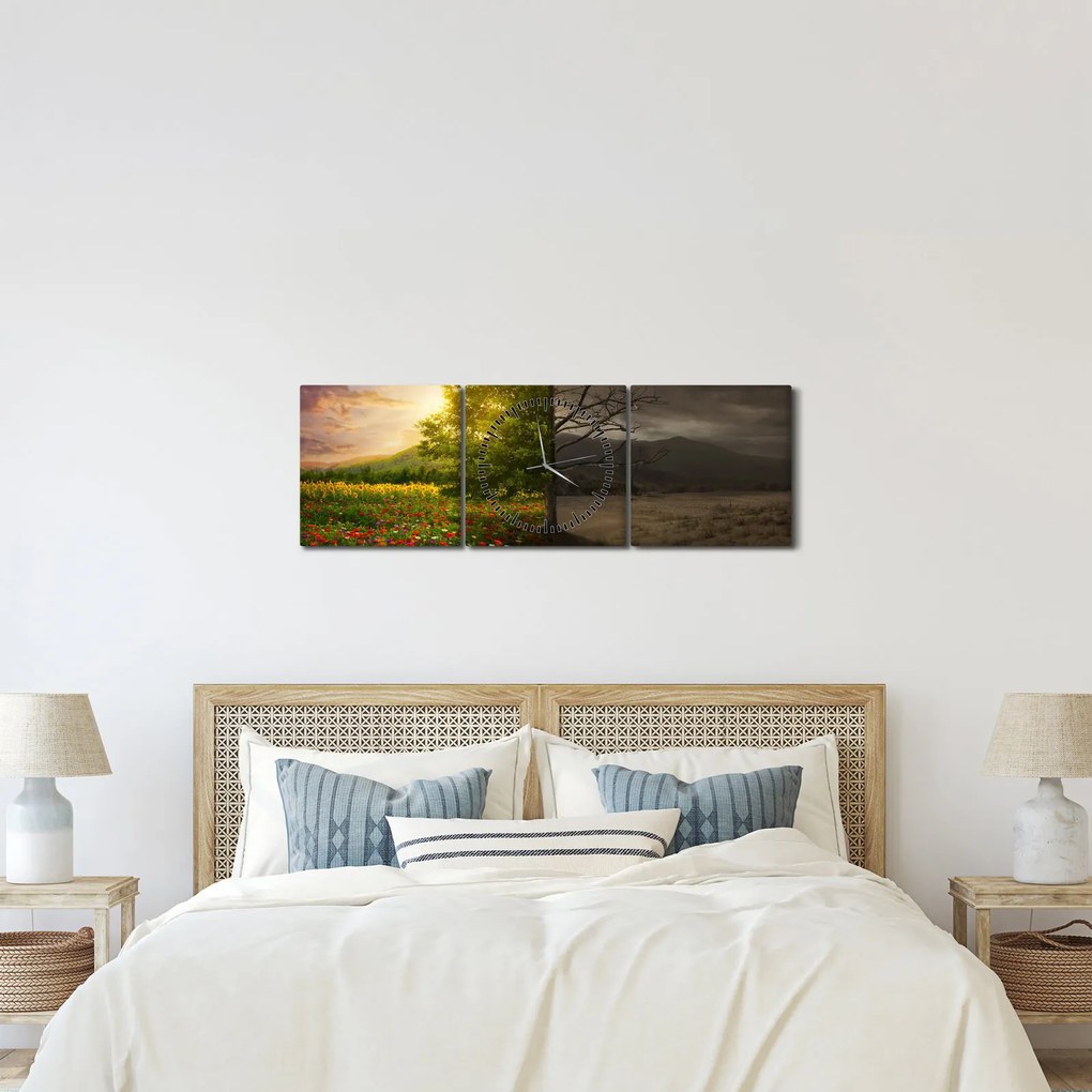 Kép - Életciklus (órával) (90x30 cm)