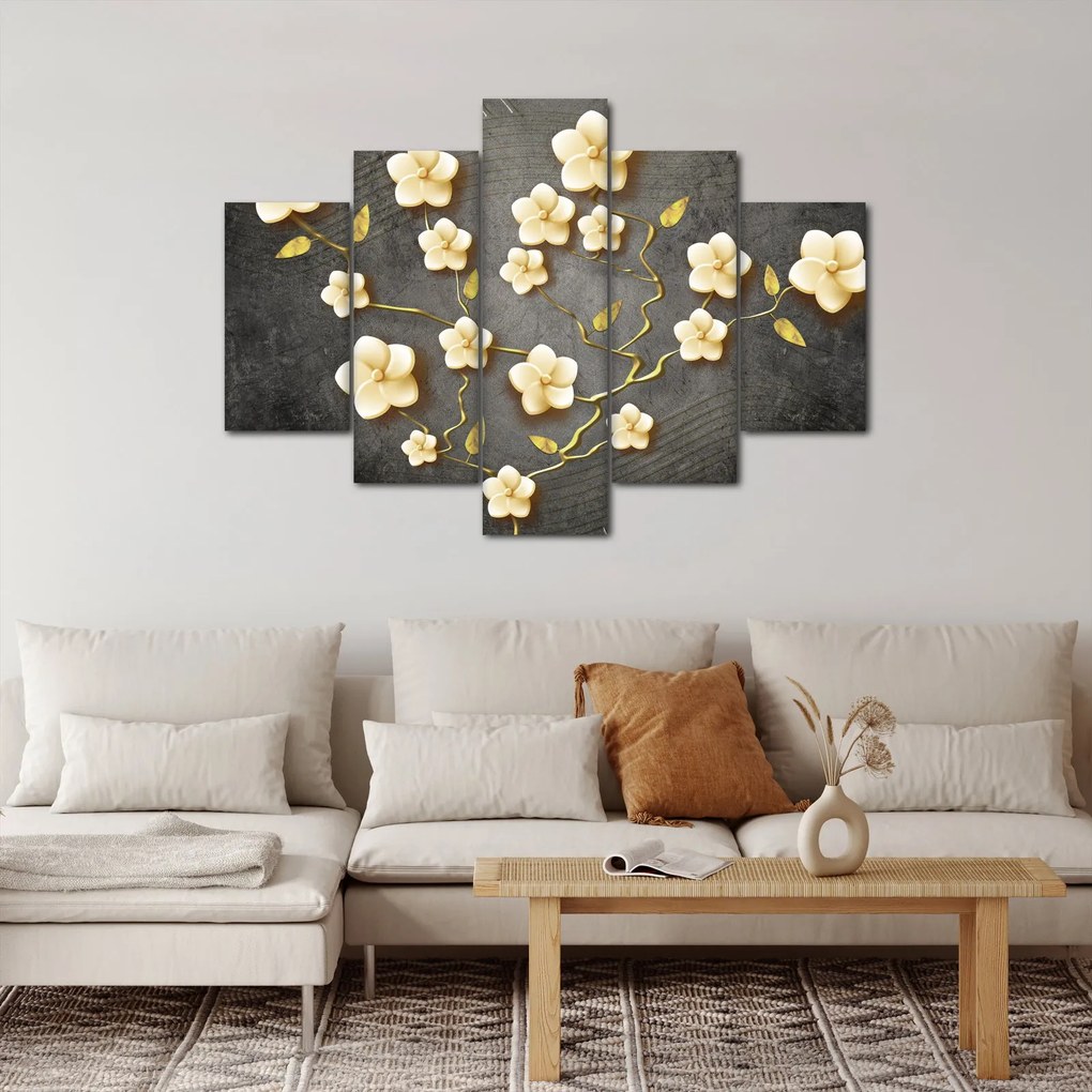 Kép - Aranybokor fekete háttéren (150x105 cm)