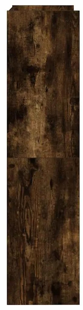 füstös tölgy színű szerelt fa cipőtartó 60x25x100 cm