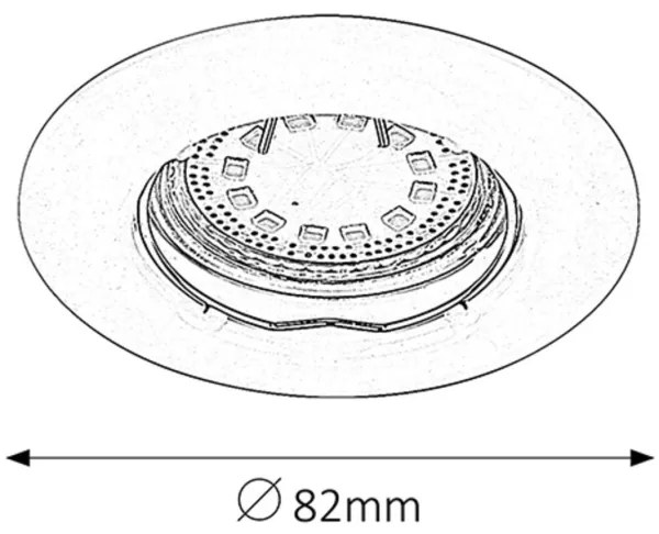 Rabalux 1046 - SZETT 3x LED-es beépíthető mennyezeti lámpa LITE 3xGU10-LED/3W/230V