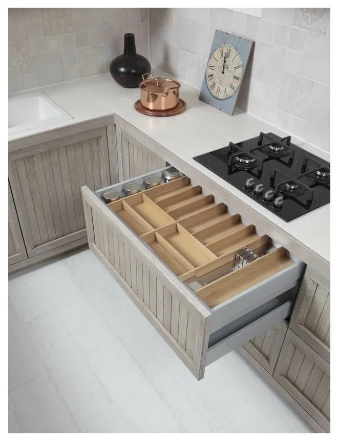 Fehér evőeszköztartó fiókba 33 x 47 cm Wood Line – Elletipi