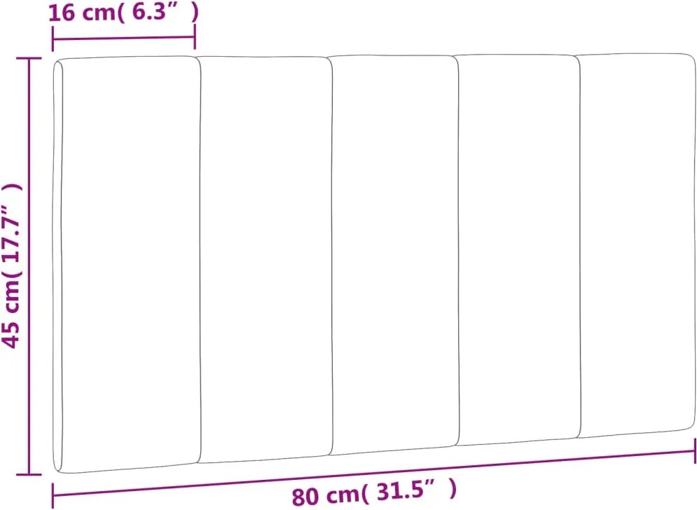 fekete bársony fejtámla párna Hanko 80 cm