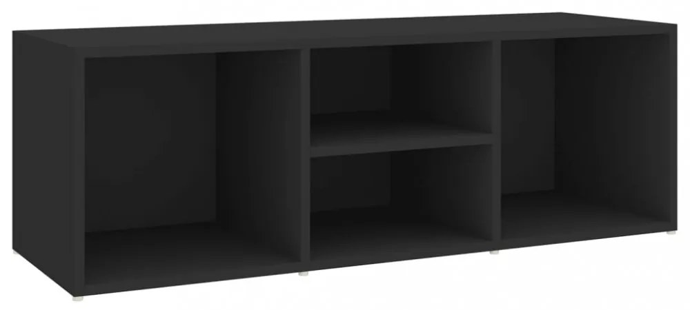fekete szerelt fa cipőtároló pad 105 x 35 x 35 cm