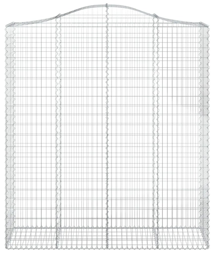 8 db íves horganyzott vas gabion kosár 200x50x220/240 cm